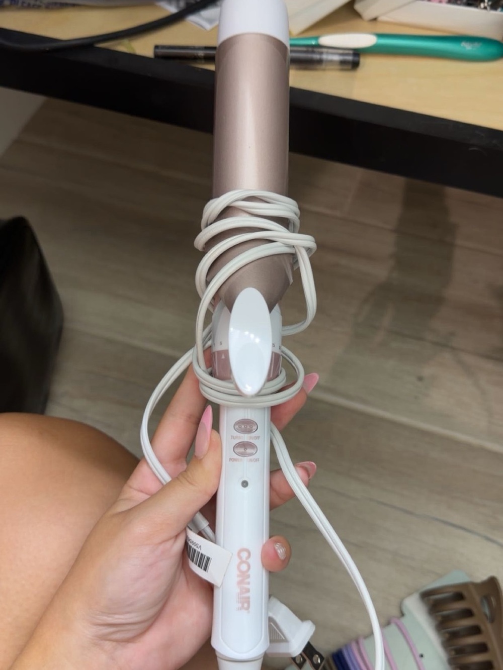 Conair Rose Gold Curling Iron - Pink/White